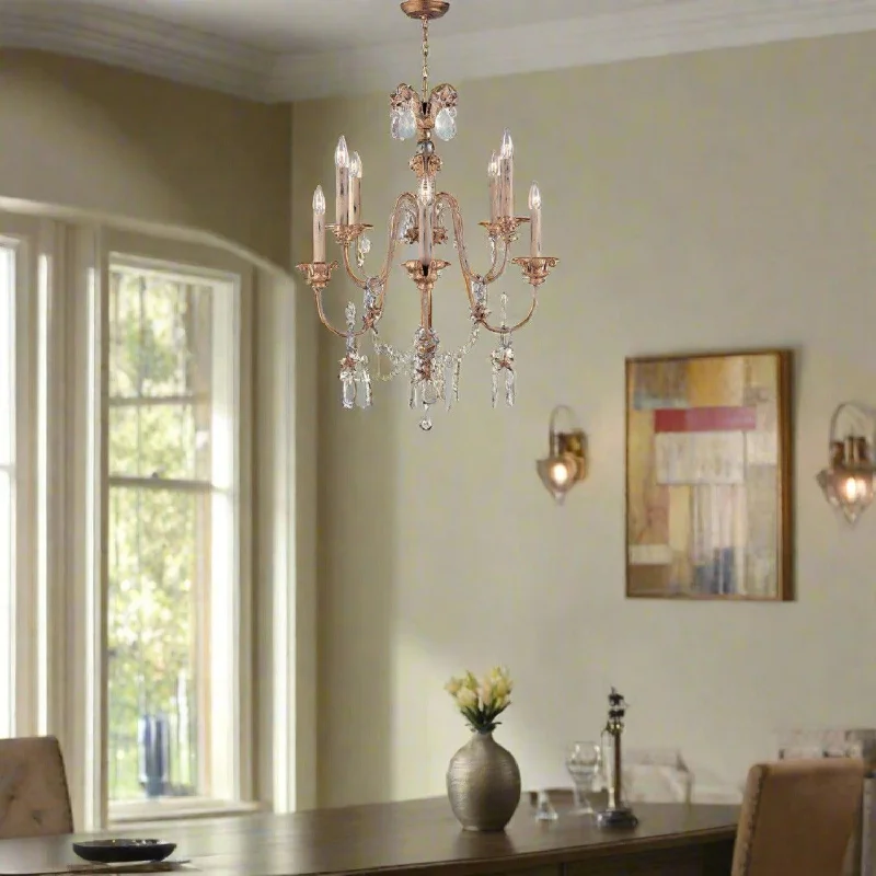 Chandeliers for Low Ceilings to Avoid OvercrowdingChandeliers for Low Ceilings to Avoid OvercrowdingMignon 8lt Chandelier E14 in Silver and Gold Finish Elstead Lighting - ELS.FB-MIGNON8 Chandeliers for Low Ceilings to Avoid OvercrowdingChandeliers for Low Ceilings to Avoid OvercrowdingMignon 8lt Chandelier E14 in Silver and Gold Finish Elstead Lighting - ELS.FB-MIGNON8
