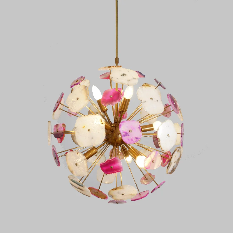 Chandeliers with Metal Frames in Copper FinishChandeliers with Metal Frames in Copper FinishModern Brass Multi Color Agate Sliced Orb Chandelier - 22"D Chandeliers with Metal Frames in Copper FinishChandeliers with Metal Frames in Copper FinishModern Brass Multi Color Agate Sliced Orb Chandelier - 22"D