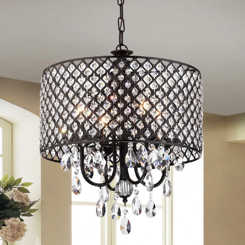 Chandeliers with Pendant Lights for a Stylish LookChandeliers with Pendant Lights for a Stylish LookMonet 4-lights Black-finished 17-inch Crystal Round Chandelier Chandeliers with Pendant Lights for a Stylish LookChandeliers with Pendant Lights for a Stylish LookMonet 4-lights Black-finished 17-inch Crystal Round Chandelier