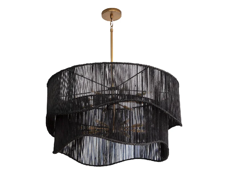 Chandeliers with Murano Glass for a High - End Artistic TouchChandeliers with Murano Glass for a High - End Artistic TouchRhine Chandelier - Black Jute Chandeliers with Murano Glass for a High - End Artistic TouchChandeliers with Murano Glass for a High - End Artistic TouchRhine Chandelier - Black Jute