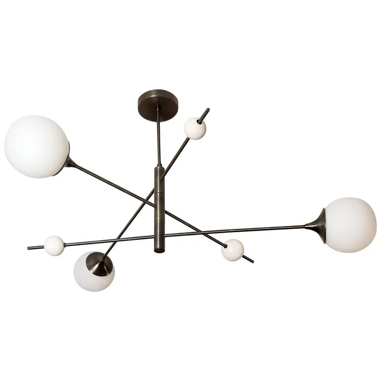 Chandeliers with Clear Crystal for a Sparkling EffectChandeliers with Clear Crystal for a Sparkling EffectSculptural Orbital 3-Arm Pendant Globe Chandelier Chandeliers with Clear Crystal for a Sparkling EffectChandeliers with Clear Crystal for a Sparkling EffectSculptural Orbital 3-Arm Pendant Globe Chandelier