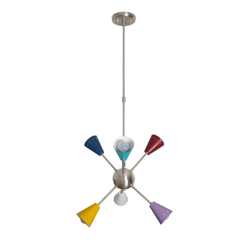 Chandeliers with Metal Frames in Gold FinishChandeliers with Metal Frames in Gold FinishStilnovo Multi Color Mid Century Sputnik Chandelier Chandeliers with Metal Frames in Gold FinishChandeliers with Metal Frames in Gold FinishStilnovo Multi Color Mid Century Sputnik Chandelier
