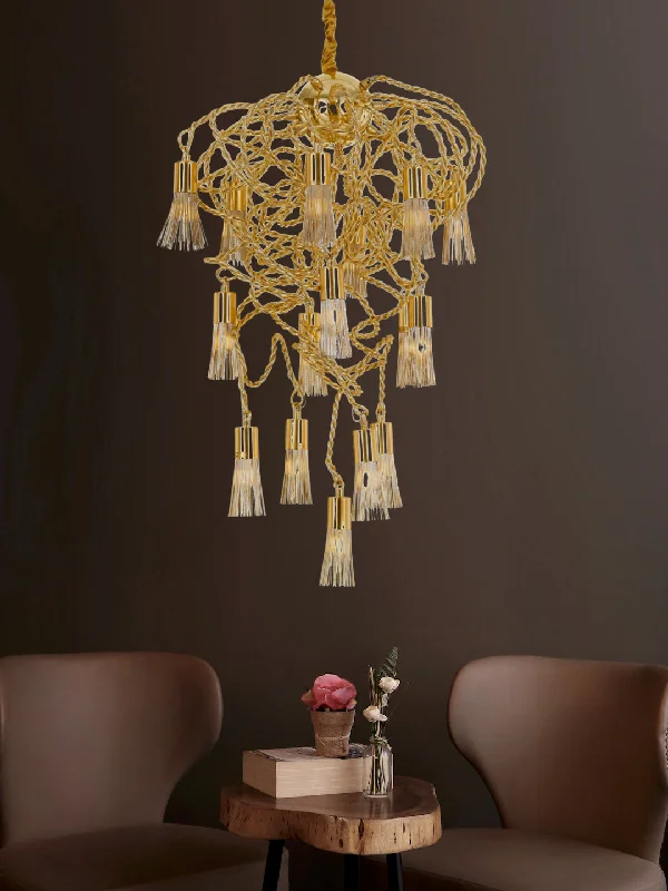 Chandeliers with Metal Frames in Copper FinishChandeliers with Metal Frames in Copper FinishTassels 16-Lamp Chandelier Chandeliers with Metal Frames in Copper FinishChandeliers with Metal Frames in Copper FinishTassels 16-Lamp Chandelier