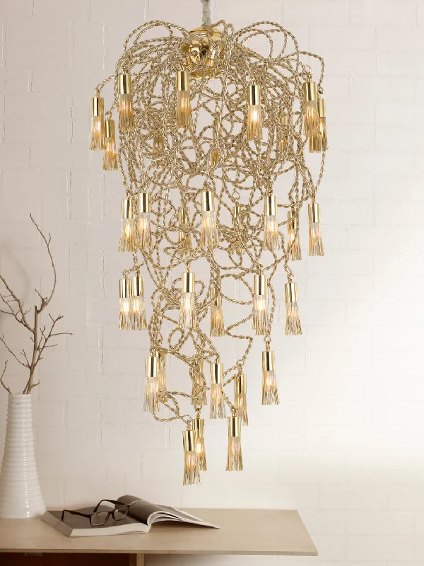 Mid - Century Modern Chandeliers for Vintage AppealMid - Century Modern Chandeliers for Vintage AppealTassels 36-Lamp Chandelier