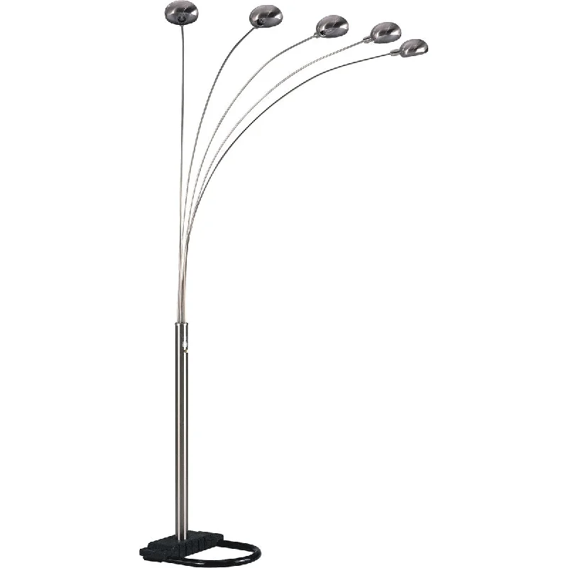 Victorian Style Floor Lamp for Traditional and Elegant InteriorsVictorian Style Floor Lamp for Traditional and Elegant Interiors84"H SILVER 5-HEAD CAP STYLE FLOOR Lamp - Brushed Nickel Victorian Style Floor Lamp for Traditional and Elegant InteriorsVictorian Style Floor Lamp for Traditional and Elegant Interiors84"H SILVER 5-HEAD CAP STYLE FLOOR Lamp - Brushed Nickel