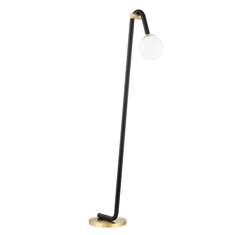Rustic Farmhouse Style Floor Lamp for Cozy BedroomsRustic Farmhouse Style Floor Lamp for Cozy BedroomsMitzi Lighting HL382401-AGB/BK Modern Whit Lamp Aged Brass/Black