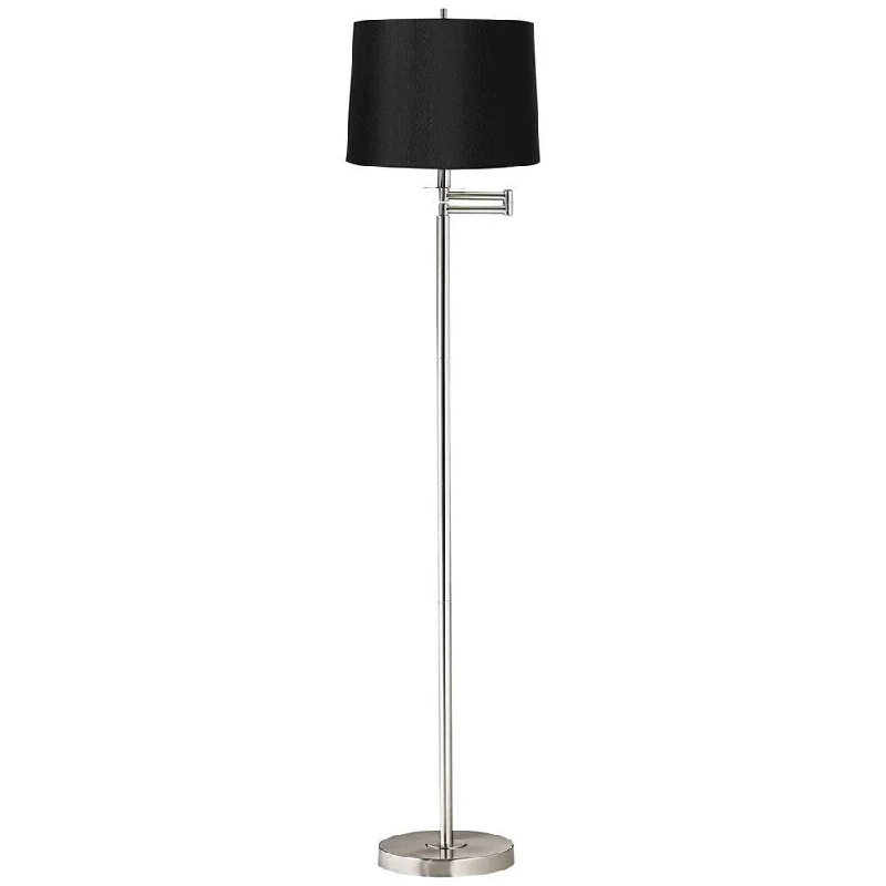 Metal Floor Lamp with a Matte Black Finish for a Sleek LookMetal Floor Lamp with a Matte Black Finish for a Sleek LookModern Swing Arm Floor Lamp Brushed Nickel Black Shade Living Room - 14" x 60" Metal Floor Lamp with a Matte Black Finish for a Sleek LookMetal Floor Lamp with a Matte Black Finish for a Sleek LookModern Swing Arm Floor Lamp Brushed Nickel Black Shade Living Room - 14" x 60"