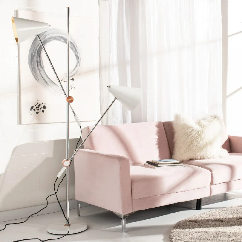Marble Base Floor Lamp for a Touch of LuxuryMarble Base Floor Lamp for a Touch of LuxurySAFAVIEH Lighting Buse 71-inch Chrome/ White Floor Lamp - 39.5"x12.5"x71" - 40Wx13Dx71H Marble Base Floor Lamp for a Touch of LuxuryMarble Base Floor Lamp for a Touch of LuxurySAFAVIEH Lighting Buse 71-inch Chrome/ White Floor Lamp - 39.5"x12.5"x71" - 40Wx13Dx71H