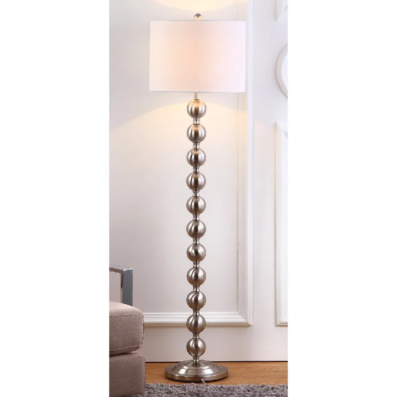 Dimmable Floor Lamp for Adjustable Lighting AmbianceDimmable Floor Lamp for Adjustable Lighting AmbianceSAFAVIEH Lighting Goretti 59-inch Stacked Ball Nickel Floor Lamp - 15"x15"x58.5" - 15Wx15Dx59H Dimmable Floor Lamp for Adjustable Lighting AmbianceDimmable Floor Lamp for Adjustable Lighting AmbianceSAFAVIEH Lighting Goretti 59-inch Stacked Ball Nickel Floor Lamp - 15"x15"x58.5" - 15Wx15Dx59H