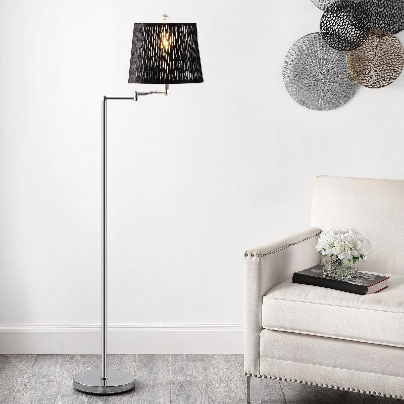 Metal Floor Lamp with a Matte Black Finish for a Sleek LookMetal Floor Lamp with a Matte Black Finish for a Sleek LookSAFAVIEH Lighting Hubertina 60-inch Floor Lamp - 12" W x 12" D x 60" H - Chrome - 12Wx12Dx60H Metal Floor Lamp with a Matte Black Finish for a Sleek LookMetal Floor Lamp with a Matte Black Finish for a Sleek LookSAFAVIEH Lighting Hubertina 60-inch Floor Lamp - 12" W x 12" D x 60" H - Chrome - 12Wx12Dx60H