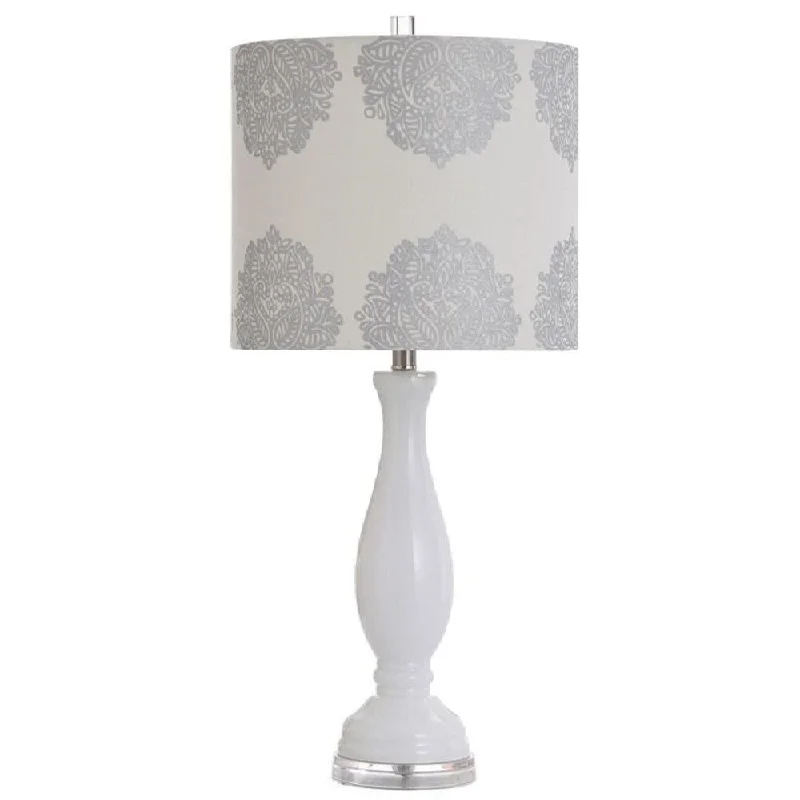 Glass Floor Lamp with Frosted Shades for Soft Diffused LightGlass Floor Lamp with Frosted Shades for Soft Diffused LightStyleCraft Glass and Acrylic Buffet Lamp with Rotary 3 Way Switch - 28 in