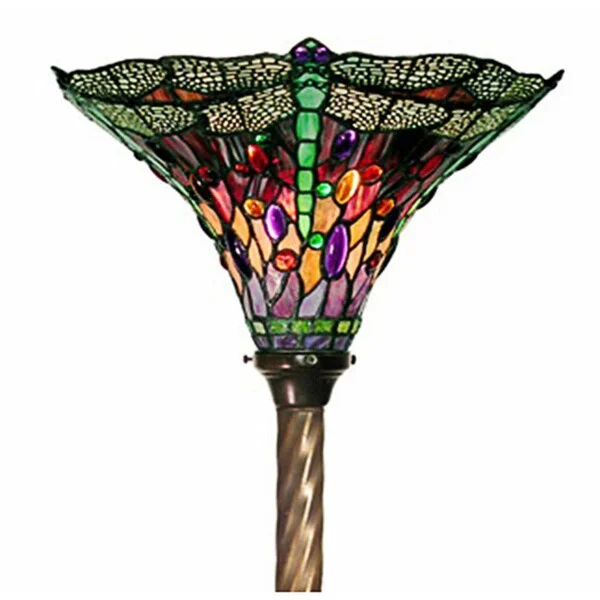Marble Base Floor Lamp for a Touch of LuxuryMarble Base Floor Lamp for a Touch of LuxuryTiffany-style Dragonfly Torchiere Lamp