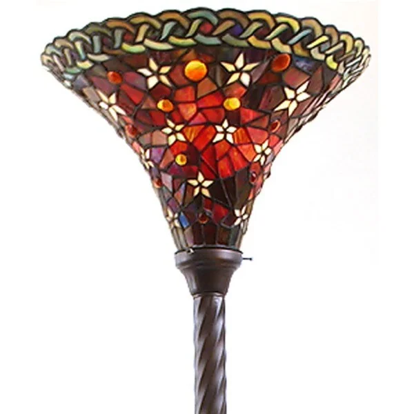 Bohemian Inspired Floor Lamp for Eclectic Home DecorBohemian Inspired Floor Lamp for Eclectic Home DecorTiffany-style Vintage Star Torchiere Lamp