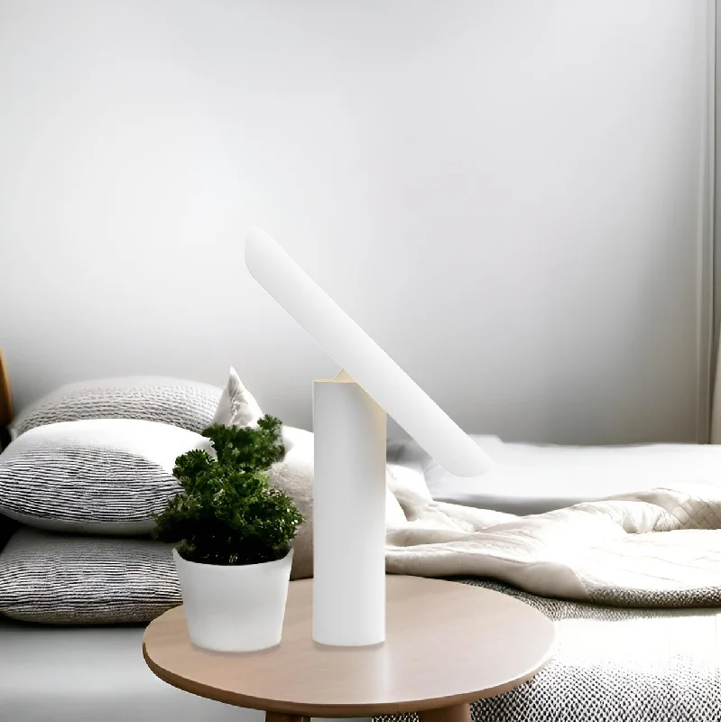 glass table lamps with a frosted surface for soft light diffusionglass table lamps with a frosted surface for soft light diffusionModern LED Table Lamp White