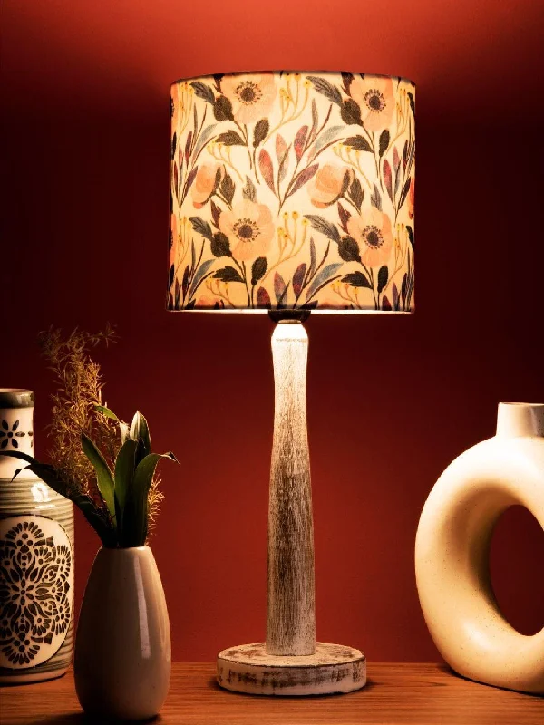 mid century modern table lamps with iconic designs for a stylish studymid century modern table lamps with iconic designs for a stylish studyDistress White Wooden Lamp with Pink Floral Shade
