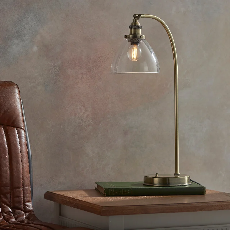 leather table lamps with a distressed texture for a rugged charmleather table lamps with a distressed texture for a rugged charmEndon Hansen Table Lamp Antique Brass