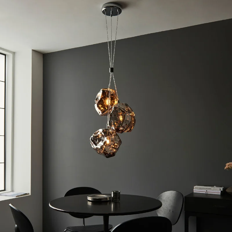 Scandinavian Style Ceiling Lights with Light Wood AccentsScandinavian Style Ceiling Lights with Light Wood AccentsRock 3lt pendant