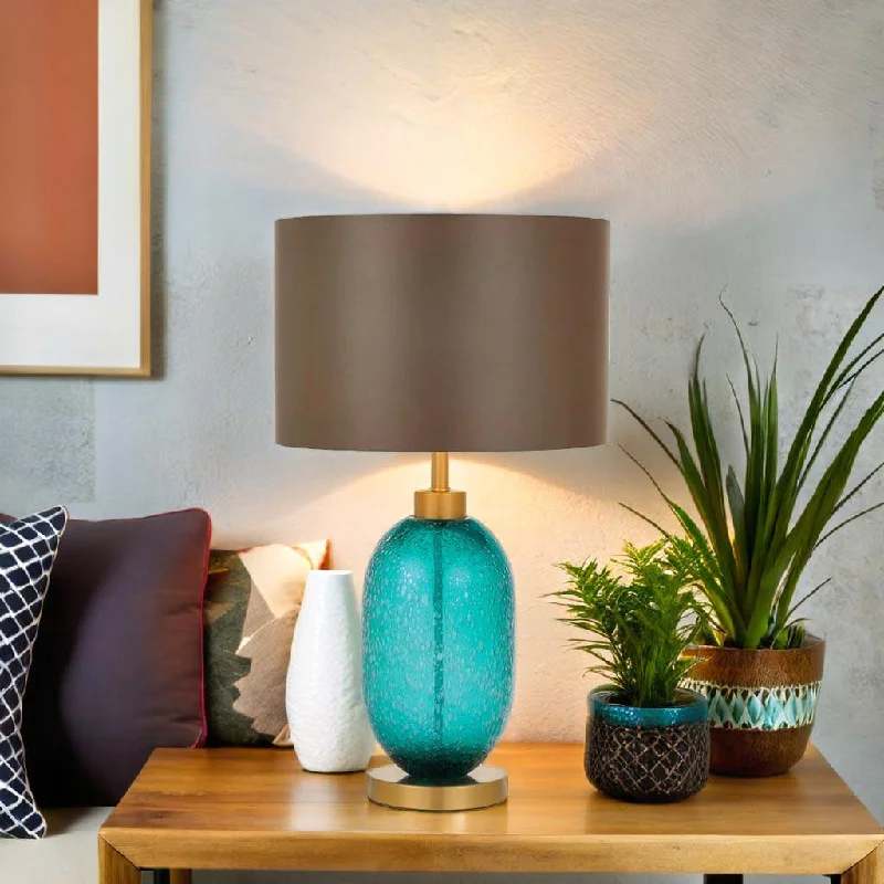 ceramic table lamps with hand painted designs for an artistic touchceramic table lamps with hand painted designs for an artistic touchManolo Table Lamp in Teal and Brown