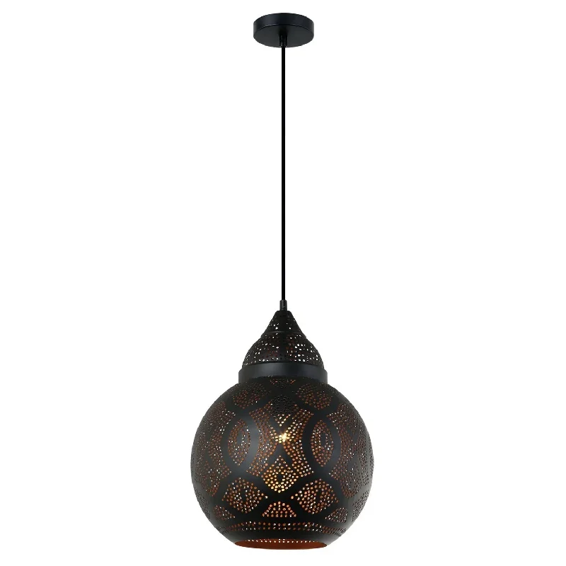 Indian - Themed Ceiling Lights with Intricate Filigree and Mirror WorkIndian - Themed Ceiling Lights with Intricate Filigree and Mirror WorkMarrakesh Bell Pendant Light 1x72w E27 in Black w/ Gold interior CLA Lighting - MARRAKESH01 Indian - Themed Ceiling Lights with Intricate Filigree and Mirror WorkIndian - Themed Ceiling Lights with Intricate Filigree and Mirror WorkMarrakesh Bell Pendant Light 1x72w E27 in Black w/ Gold interior CLA Lighting - MARRAKESH01
