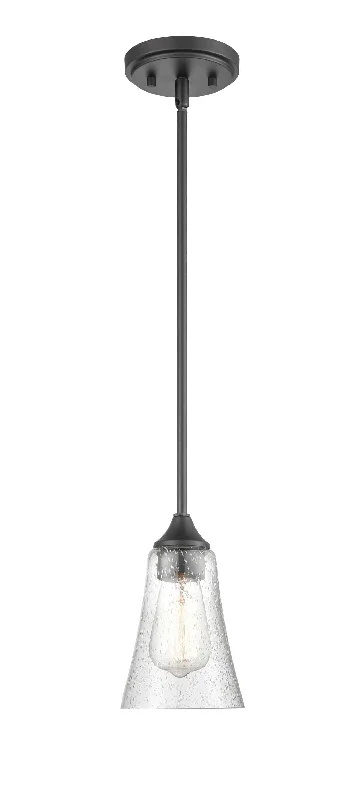 Retro Ceiling Lights Inspired by the 1950s and 1960s DesignRetro Ceiling Lights Inspired by the 1950s and 1960s DesignNatalie Pendant - Matte Black - Clear Seeded Glass - 5in. Diameter - E26 Medium Base Retro Ceiling Lights Inspired by the 1950s and 1960s DesignRetro Ceiling Lights Inspired by the 1950s and 1960s DesignNatalie Pendant - Matte Black - Clear Seeded Glass - 5in. Diameter - E26 Medium Base