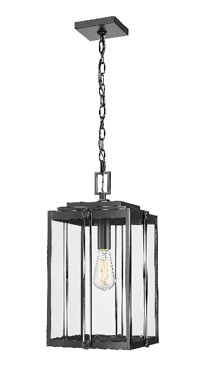Mid - Century Modern Ceiling Lights with Simple, Sleek LinesMid - Century Modern Ceiling Lights with Simple, Sleek LinesOakland Outdoor Hanging Lantern - Powder Coated Black - Clear Glass - 10.5in. Diameter - E26 Medium Base