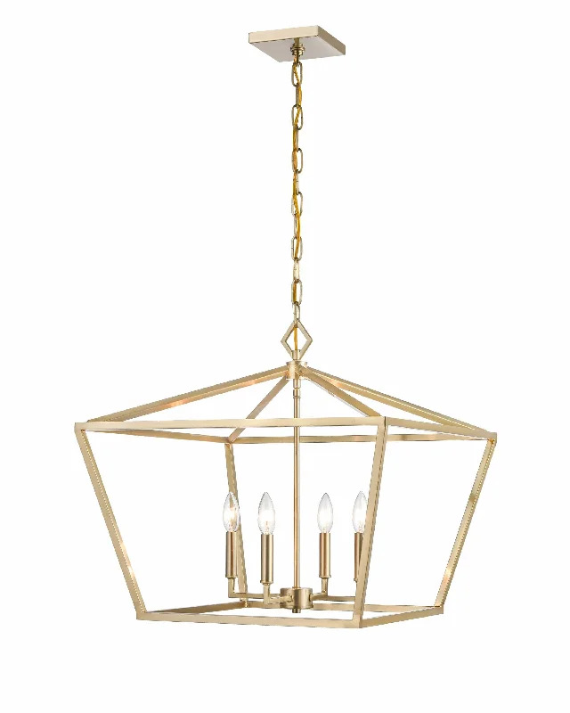 Metal Ceiling Lights in Brass, Copper, Stainless Steel, and IronMetal Ceiling Lights in Brass, Copper, Stainless Steel, and IronPendant Fixture - Modern Gold - 23in. Diameter - E12 Candelabra Base