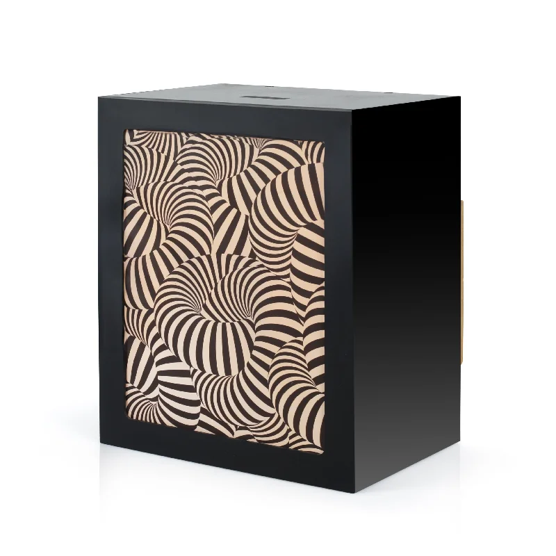 crystal table lamps with dazzling prisms for a glamorous effectcrystal table lamps with dazzling prisms for a glamorous effectWhite & Black Psychedelic Pattern Box Lamp