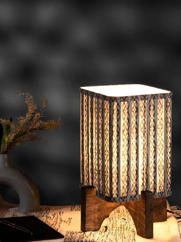 victorian style table lamps with ornate details for traditional homesvictorian style table lamps with ornate details for traditional homesWooden Brown Base Lamp with pleeted Grey Chainprint Soft Shade