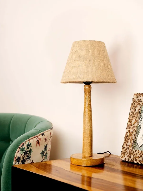 ceramic table lamps with hand painted designs for an artistic touchceramic table lamps with hand painted designs for an artistic touchWooden Brown Lamp with Taper Brown Jute Shade